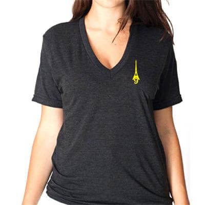 Women's Pinarello Tour V-Neck T-Shirt by Giordana Cycling, BLACK, Made in Italy