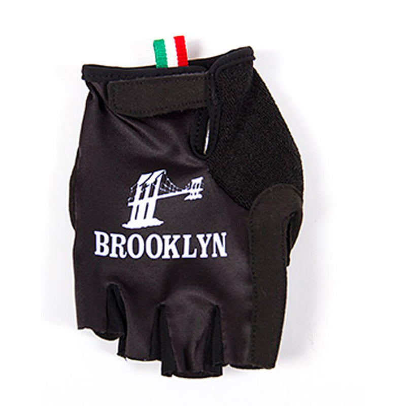 Brooklyn Team Lycra Gloves by Giordana Cycling, BLACK, Made in Italy