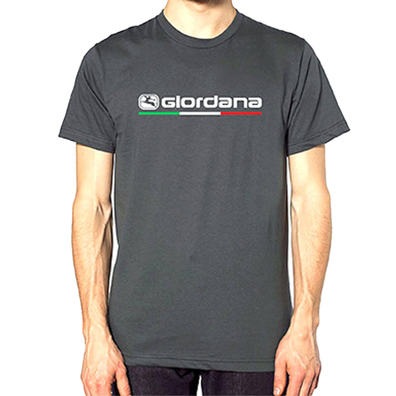 Italia T-Shirt by Giordana Cycling, GREY, Made in Italy