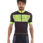 Men's FR-C Trade Maestro Jersey by Giordana Cycling, BLACK/FLUO, Made in Italy