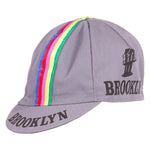 Team Brooklyn Cap - Pink Stripe by Giordana Cycling, Grey, Made in Italy