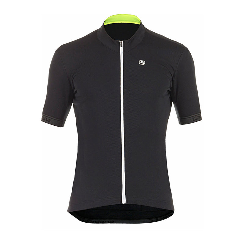 Men's Fusion Cycling Jersey by Giordana Cycling, BLACK, Made in Italy