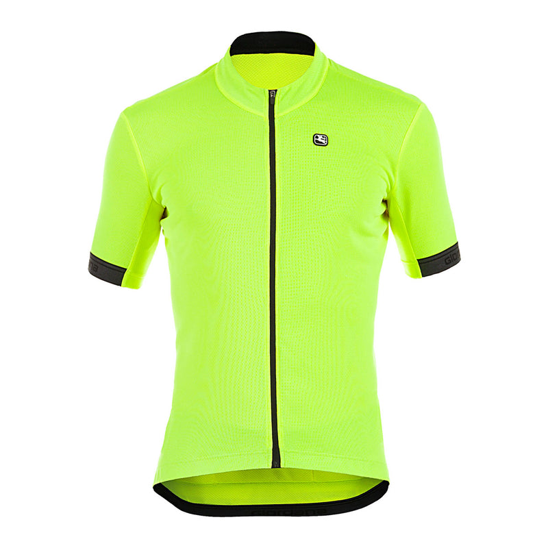 Men's Fusion Cycling Jersey by Giordana Cycling, FLUO YELLOW, Made in Italy