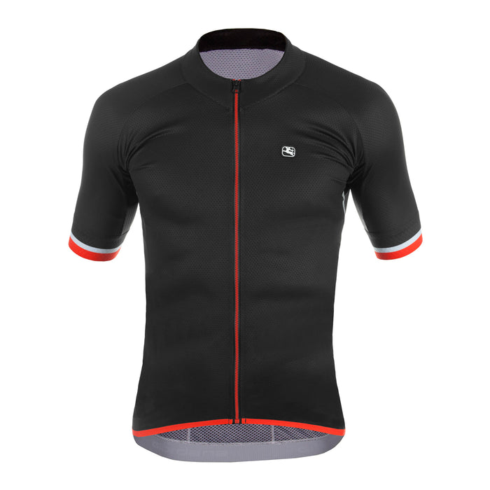 Men's SilverLine Jersey by Giordana Cycling, BLACK/RED, Made in Italy