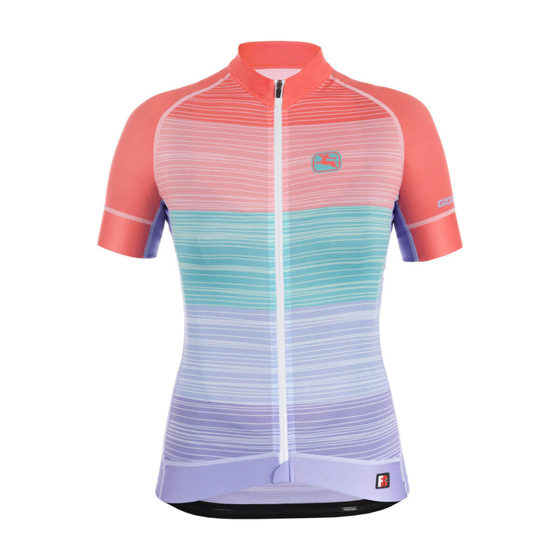 Women's Pesca FR-C Trade Jersey by Giordana Cycling, PINK/MINT/PURPLE, Made in Italy