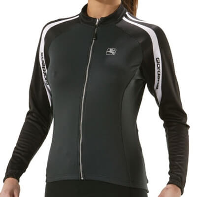 Women's SilverLine Long Sleeve Jersey by Giordana Cycling, BLACK, Made in Italy