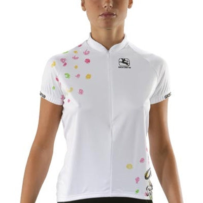 Women's White Gumball Jersey by Giordana Cycling, WHITE, Made in Italy