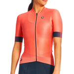 Women's FR-C Pro Jersey by Giordana Cycling, LIVING CORAL/BLUE, Made in Italy