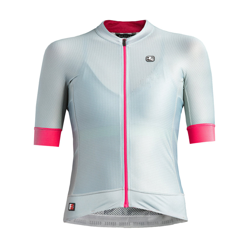 Women's FR-C Pro Jersey by Giordana Cycling, GREY/PINK, Made in Italy