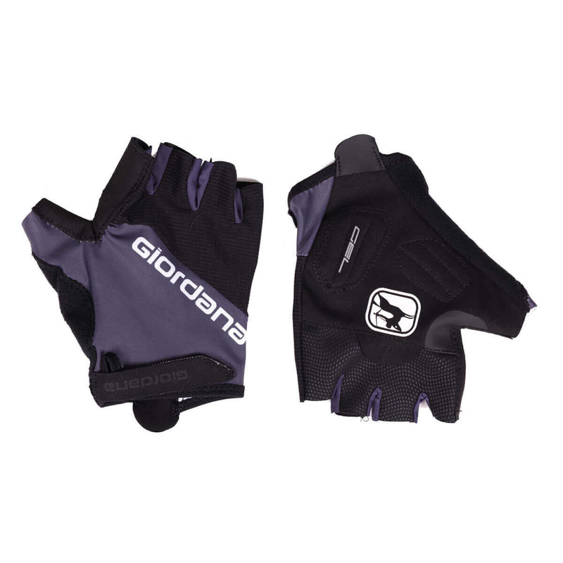 Versa Gel Gloves by Giordana Cycling, BLACK/GREY, Made in Italy