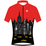 Men's NYC Taxi Vero Pro Moda Jersey by Giordana Cycling, RED/BLACK, Made in Italy