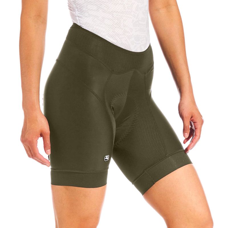 Women's FR-C Pro Short - Shorter Inseam by Giordana Cycling, OLIVE GREEN, Made in Italy