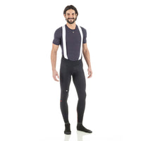 Men's Fusion Thermal Bib Tight by Giordana Cycling, BLACK/RED, Made in Italy