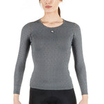 Women's Ceramic Long Sleeve Base Layer by Giordana Cycling, GREY, Made in Italy