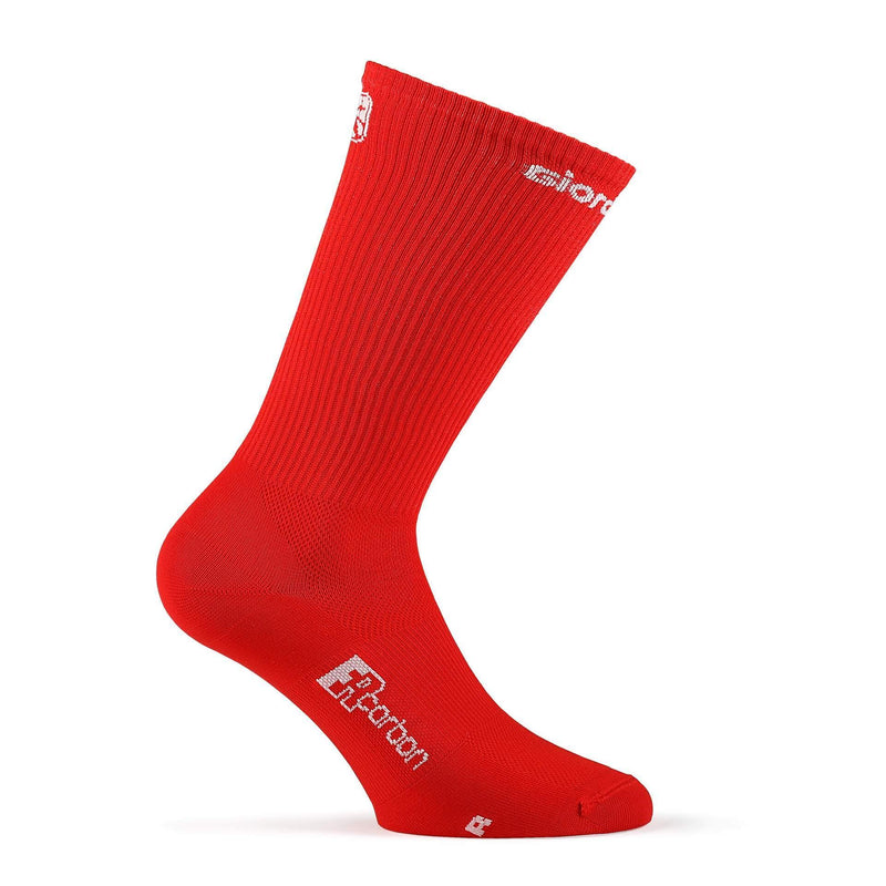 FR-C Tall Solid Socks by Giordana Cycling, RED, Made in Italy