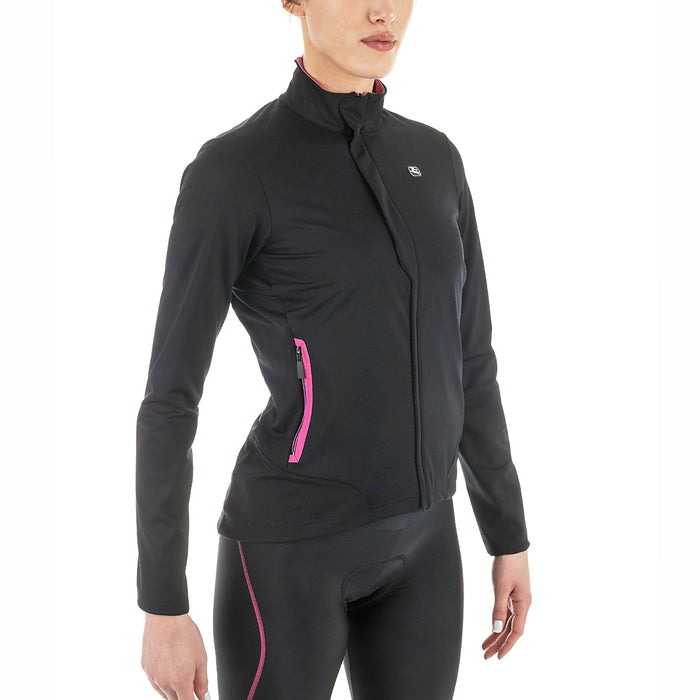 Women's Sosta Jacket by Giordana Cycling, BLACK, Made in Italy