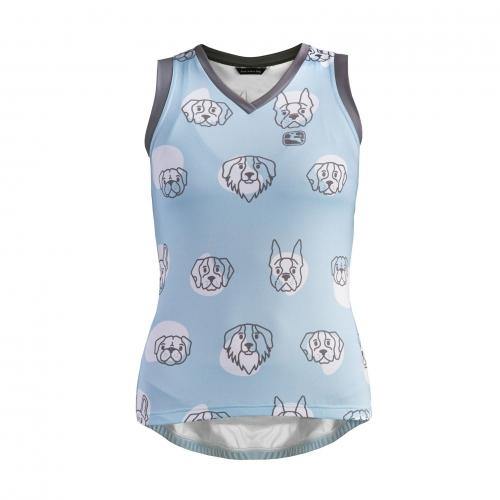 Women's Arts Pups Tank by Giordana Cycling, BLUE, Made in Italy