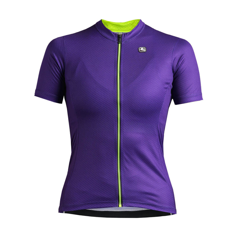 Women's Fusion Jersey by Giordana Cycling, PURPLE/LIME, Made in Italy