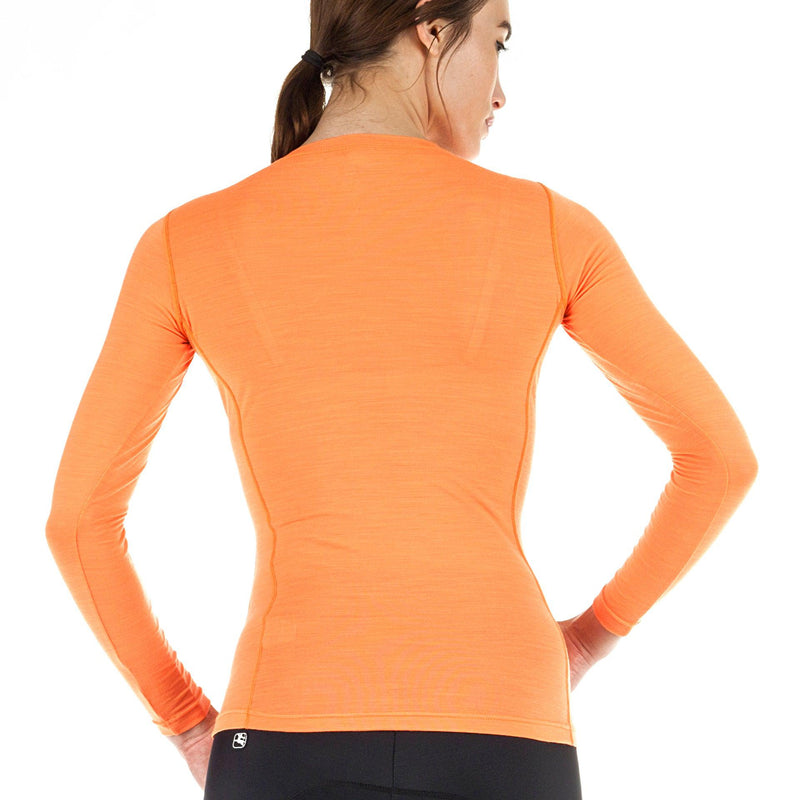 Women's Merino Wool Blend Long Sleeve Base Layer by Giordana Cycling, , Made in Italy