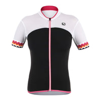 Women's Lungo Zig Zag Jersey by Giordana Cycling, BLACK/ WHITE, Made in Italy