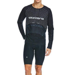 Men's Giordana Long Sleeve MTB Jersey by Giordana Cycling, BLACK, Made in Italy