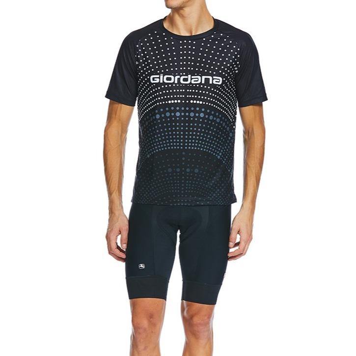 Men's Giordana MTB Jersey by Giordana Cycling, BLACK, Made in Italy