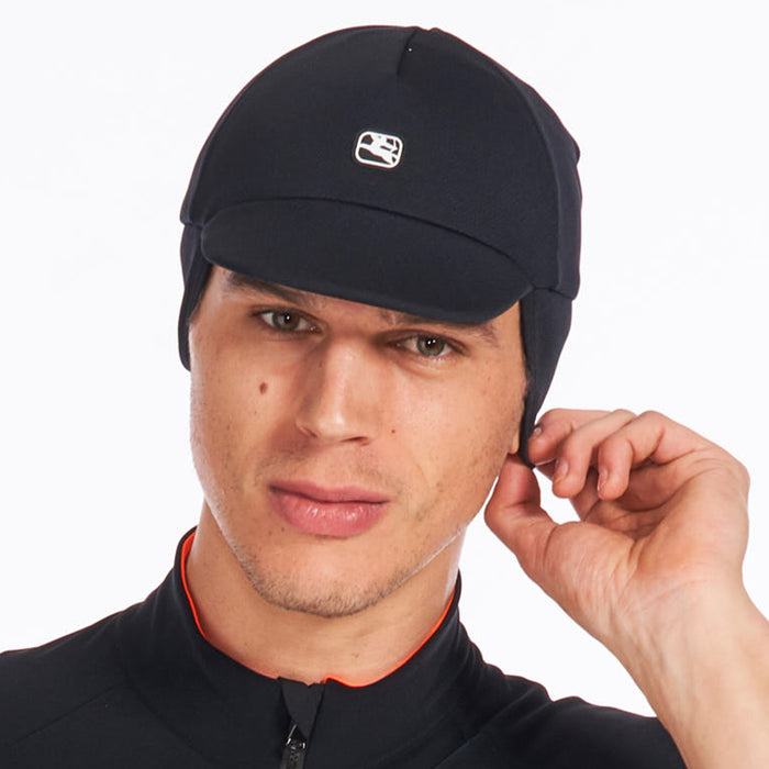 WINTER CAP by Giordana Cycling, BLACK, Made in Italy