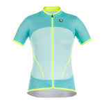 Women's SilverLine Jersey by Giordana Cycling, MINT GREEN/YELLOW, Made in Italy