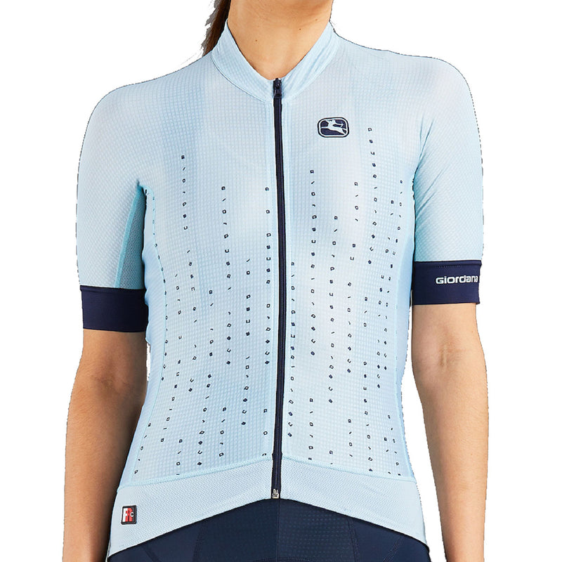 Women's Moda A to G FR-C Pro Jersey by Giordana Cycling, BLUE, Made in Italy