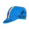 Team Brooklyn Cotton Cap - Grey Stripe by Giordana Cycling, Azzuro Blue, Made in Italy