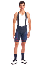 Men's Moda FR-C Pro Bib Short by Giordana Cycling, NAVY/RED, Made in Italy