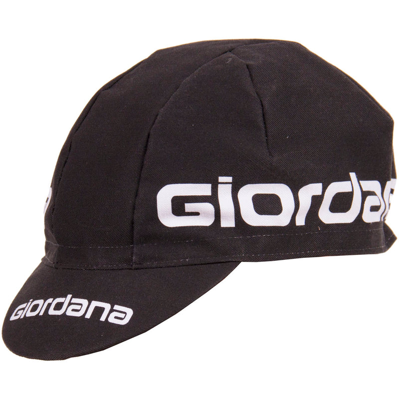 Giordana 3-Panel Cap by Giordana Cycling, Black/White, Made in Italy