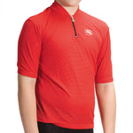 Youth Strada Solid Junior Jersey by Giordana Cycling, RED, Made in Italy