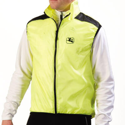 Twister Wind Vest by Giordana Cycling, NEON YELLOW, Made in Italy