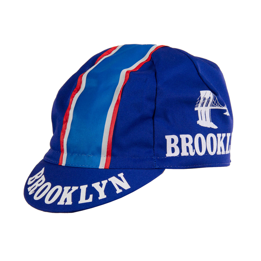 Team Brooklyn Traditional Cap by Giordana Cycling, Blue, Made in Italy