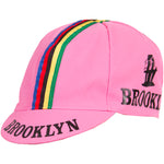 Team Brooklyn Cap - World Champion Stripe by Giordana Cycling, Giro Pink, Made in Italy