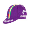 Team Brooklyn Cotton Cap - Grey Stripe by Giordana Cycling, Purple, Made in Italy