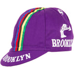 Team Brooklyn Cap - World Champion Stripe by Giordana Cycling, Purple, Made in Italy