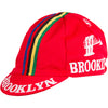 Team Brooklyn Cap - World Champion Stripe by Giordana Cycling, Red, Made in Italy