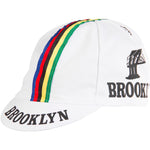 Team Brooklyn Cap - World Champion Stripe by Giordana Cycling, White, Made in Italy