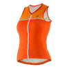 Women's SilverLine Sleeveless Jersey by Giordana Cycling, ORANGE, Made in Italy