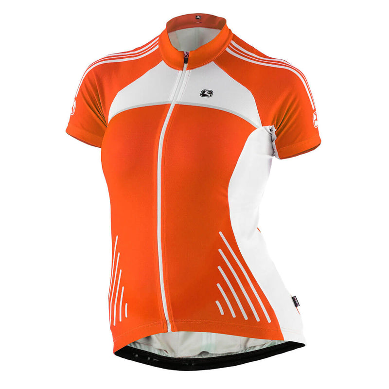 Women's SilverLine Jersey by Giordana Cycling, ORANGE, Made in Italy