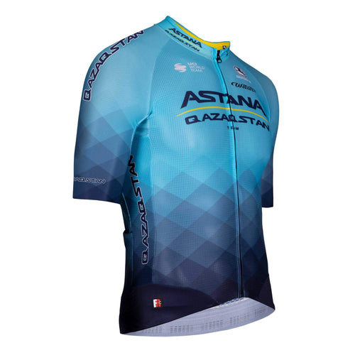 Men's Astana Qazaqstan Team FR-C Pro Jersey - 2023 by Giordana Cycling, , Made in Italy