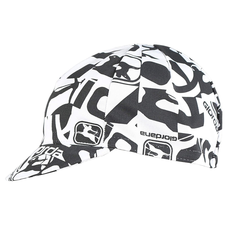 Camo Cap by Giordana Cycling, WHITE/BLACK, Made in Italy