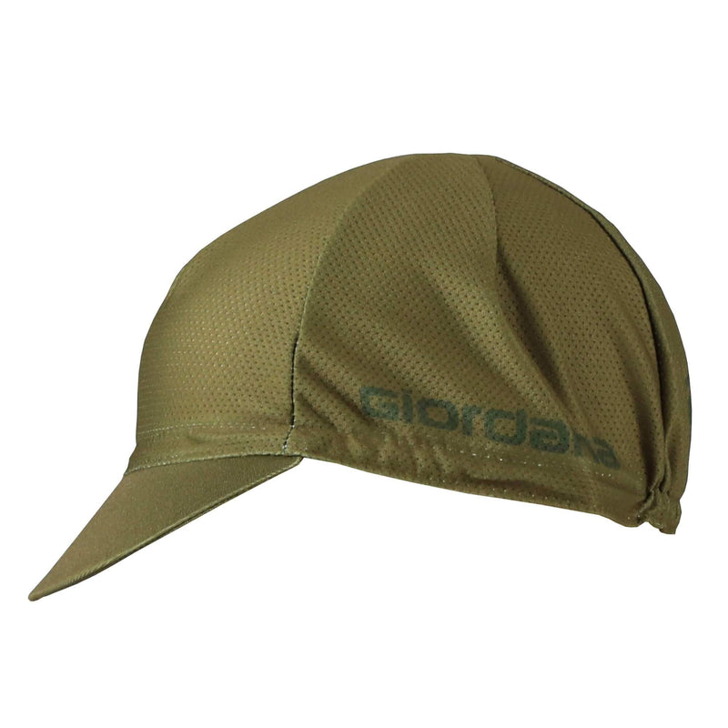 Solid Mesh Cap by Giordana Cycling, Olive, Made in Italy