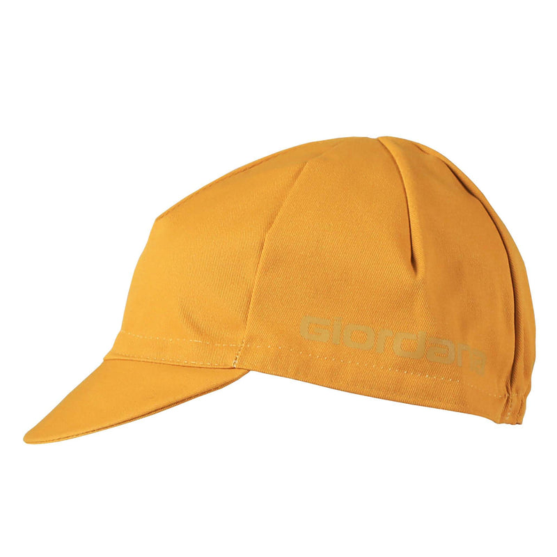 Solid Cap by Giordana Cycling, Mustard Yellow, Made in Italy
