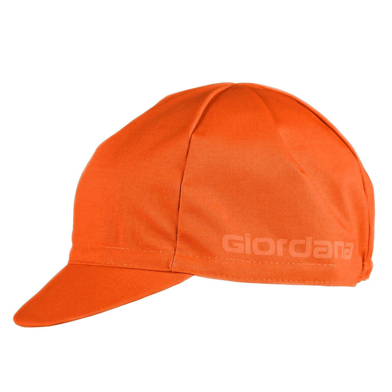 Solid Cap by Giordana Cycling, Orange, Made in Italy