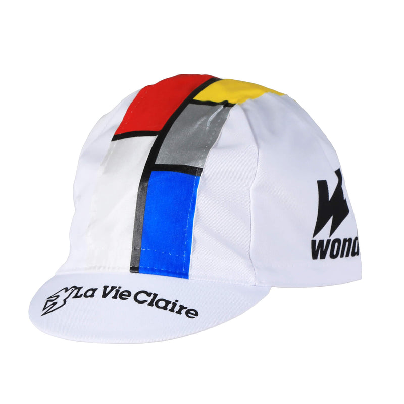 La Vie Claire Vintage Cap by Giordana Cycling, White, Made in Italy
