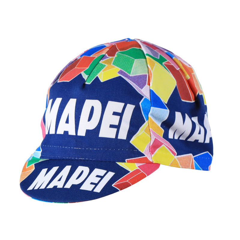 Mapei Vintage Cap by Giordana Cycling, Blue, Made in Italy