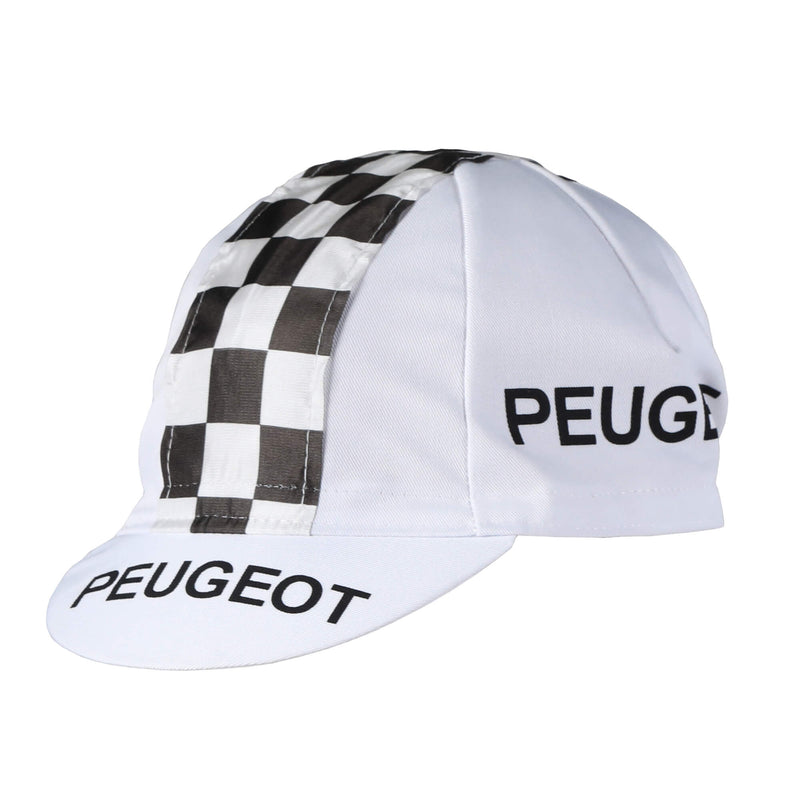 Peugeot Vintage Cap by Giordana Cycling, White, Made in Italy